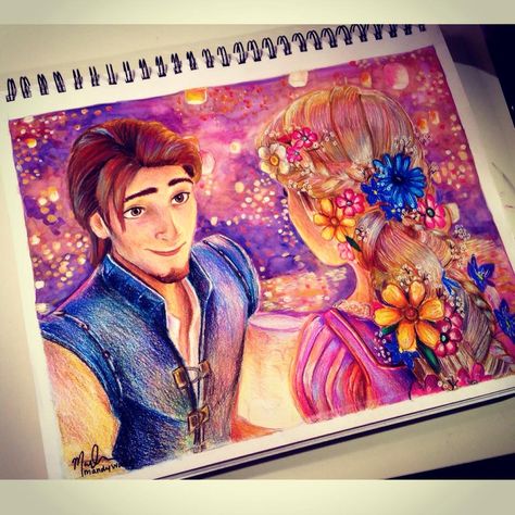 "And the thing is, I’m not scared anymore. You know what I mean?" "I’m starting too..." "All at once, everything is different, now that I see yooouuu." Princess Sketches, Karakter Disney, Disney Art Drawings, Disney Princess Drawings, Princess Drawings, Disney Rapunzel, Art Disney, Pinturas Disney, Amazing Drawings