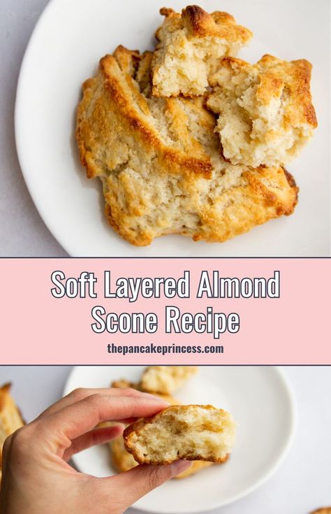 These scones with homemade almond paste are the best almond scones you'll ever try. This recipe is easy and shows you how to make layered scone perfection. Enjoy the best almond scones with rich, nutty flavors. Moist Scones, Top Breakfast Recipes, Almond Scones, Simple Holiday Cookie Recipes, Almond Paste Recipes, Awesome French Toast Recipe, Best Scone Recipe, Baking For Beginners, Holiday Desserts Table