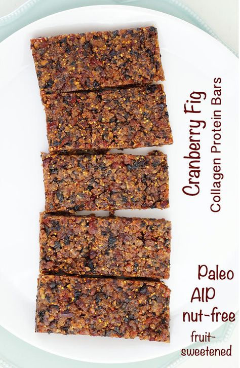 Paleo Protein Bar Recipe, Collagen Protein Bars, Paleo Protein Bars, Aip Snack, Food During Pregnancy, Aip Breakfast, Aip Desserts, Paleo Protein, Protein Bars Homemade