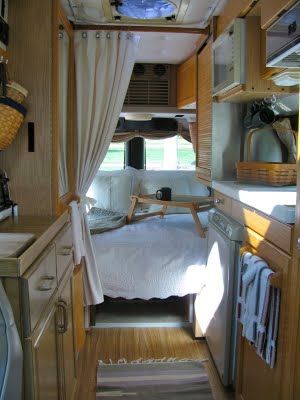 traveling in style Shrimp Scampy, Roadtrek Modifications, Rv Luxury, Rv Modifications, Van Organization, Travel Trailer Living, Camping Girl, Motorhome Interior, Small Travel Trailers