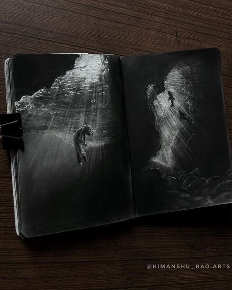 Apocalypse Drawing Sketch, Art Sketches Pencil Creative Inspiration, Ink And Charcoal Drawing, How To Charcoal Draw, Black Drawing Aesthetic, Things To Draw With Charcoal, Ink Drawings Nature, Charcoal Art Sketches, Black Sketchbook Drawing