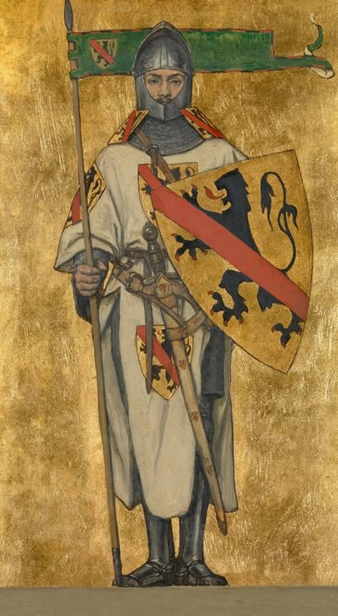 Albert Frans Lieven De Vriendt - Artvee Medieval Scholar, Medieval Era, Medieval Artwork, 600 Followers, Fantasy Design, Historical Armor, Knight Art, Knight Armor, Medieval Armor