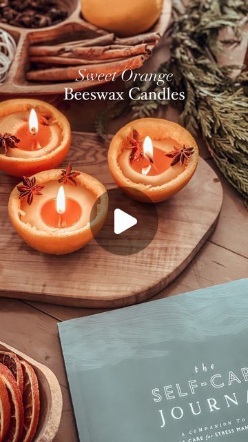 Daniella Esposito on Instagram: "Our favourite orange beeswax candles that went viral last year. 🍊 We love making these during the cozy season.

NOTE: You can simply create using beeswax if you don’t feel comfortable with essential oils. Additionally, be sure to use within 3-5 days. If kept too long, the peel will create mold. Compost after using.

Ingredients:
🍊100% Pure beeswax
🍊Essential oils (OPTIONAL)
🍊100% cotton wick
🍊Natural sweet oranges
🍊Cloves

Directions:
Melt your beeswax using a double boiler on med/low heat. Cut oranges in half. Clean out inside of oranges (we saved the insides for smoothies). Prep your wicks and place onto oranges. Now that oranges are prepped, your may OPTIONALLY add your essential oils to the melted beeswax and stir (depending on how much wax you us Beeswax Candle Molds, Cut Orange, Orange Clove, Double Boiler, Cozy Season, Candle Molds, Sweet Orange, Beeswax Candles, Diy Candles