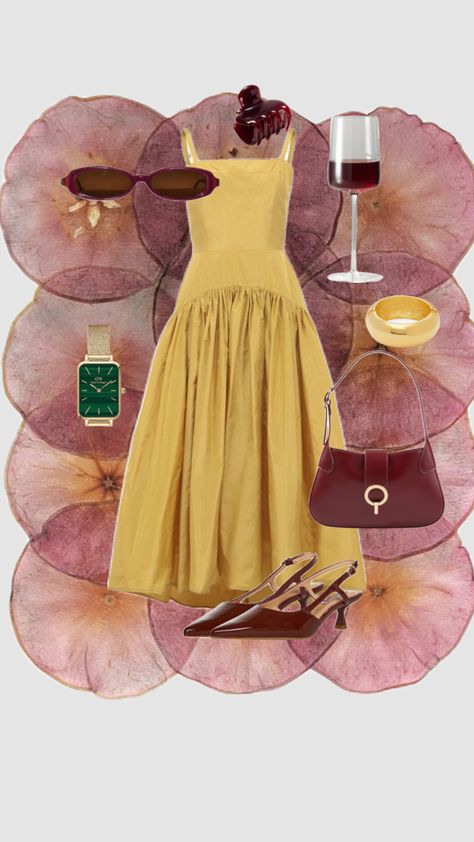 Wine Tasting Outfit Inspo🍷 #winetasting #yellowdress #summeroutfitinspo #summer #classoutfit #itgirl #vineyards #outfit #trending #summer2024 #trendyoutfit #trendyoutfitinspo #goldjewelry #redwine Wine Vineyard Outfit Summer, Wine Vineyard Outfit, Vineyard Outfit, Wine Tasting Outfit, Trendy Outfit Inspo, France Outfits, Wine Vineyards, Class Outfit, Get It Together