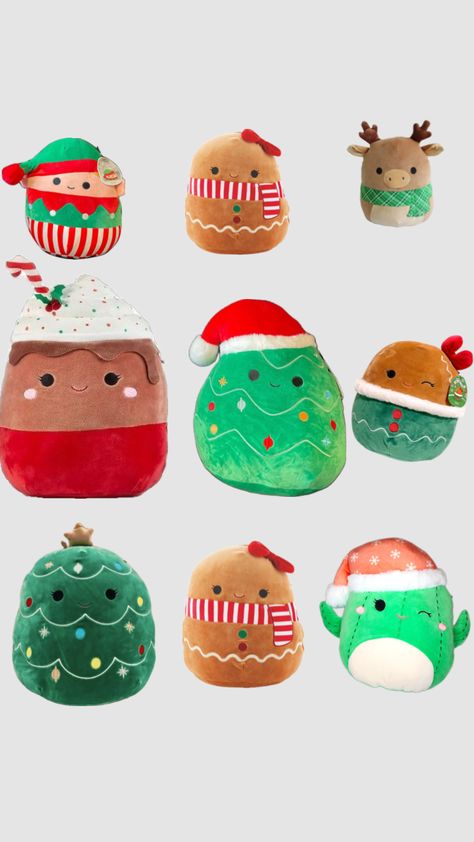 Christmas Squishmallows Christmas Squishmallows, Cute Stuffed Animals, Fun Crafts For Kids, Cute Toys, Diy Stickers, Christmas Wishlist, Christmas List, Fun Crafts, Crafts For Kids