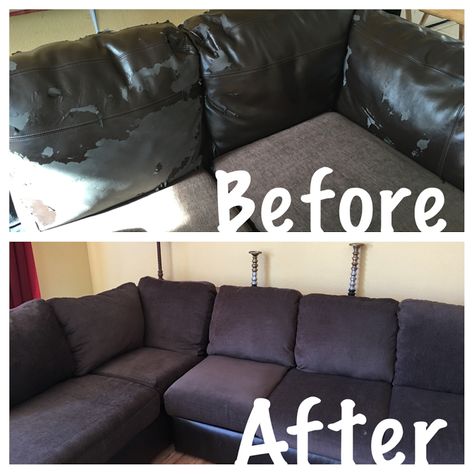 How to reupholster attached couch cushions:              It's been a very long time since I've posted any projects, but here we go.   We hav... Slip Covers For Sectional Sofa, Reupholster Couch Diy, Diy Couch Cushions, Reupholster Couch, Diy Couch Cover, Leather Couch Repair, Couch Repair, Couch Makeover, Cushion Diy