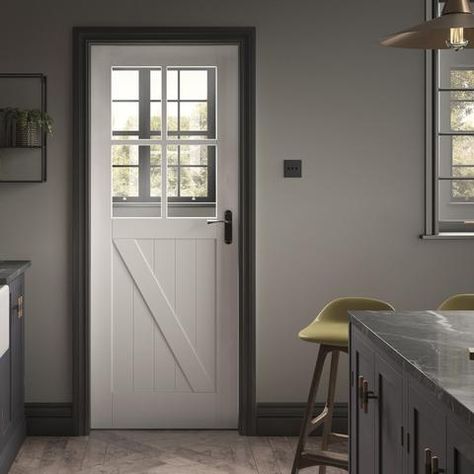 Internal White Primed Doors – Tagged "glazed-white-primed-internal-doors" Ledged Door, White Bifold Doors, Internal Cottage Doors, Cottage Doors, Cottage Style Doors, Interior Cottage, External French Doors, Internal Glazed Doors, White Internal Doors