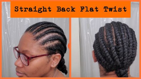 Straight Back Flat Twist How To Flat Twist, Straight Back, Flat Twist, Braided Hairstyles, Natural Hair, Natural Hair Styles, Dreadlocks, Braids, Twist