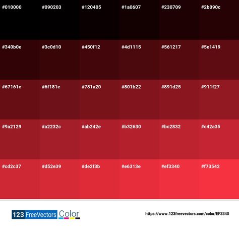 Pantone Red 032 C | #EF3340 - Detailed Color Information and Usage Pantone Red Shades, Red Pallet Color, Red Color Hex Code, Red Color Hex, Red Color Pallets, Red Pantone, Birthday Card Background, Pantone Red, Split Complementary Colors