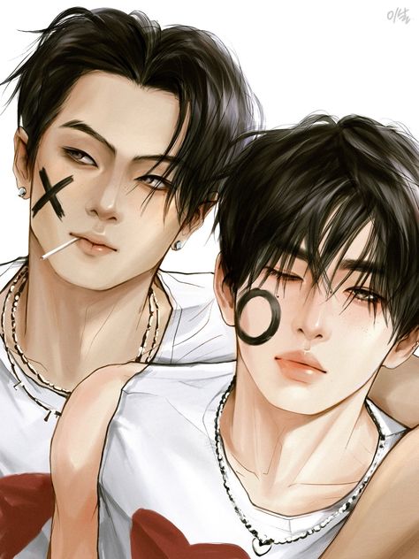 Jayhoon Fan Art, Jakehoon Fan Art, Enhypen Fan Art, Jay And Sunghoon, Jay Fanart, Enhypen Fanart, Enhypen Members Park Sunghoon, Jay Enhypen, Kpop Drawings