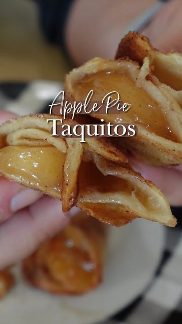 Apple Pie Taquitos, Can Apple Pie Filling, Air Fryer Apple Pie, Soft Flour Tortillas, Bourbon Chicken Crockpot, Seasoned Sour Cream, Pretzel Thins, Cherry Crumble, Stuffed Baked Potatoes