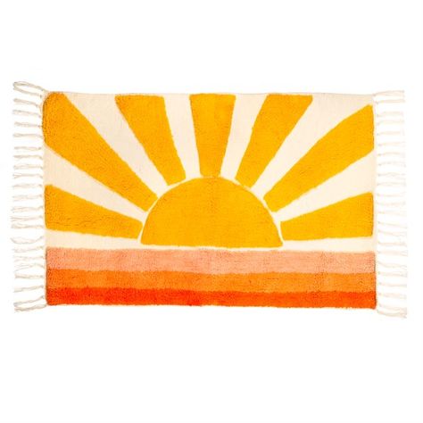 Sunset Tufted Rug Kids Bedroom Rugs, Zig Zag Rug, Sunset Design, Bear Rug, Scandi Boho, Sunshine Yellow, Sunset Colors, Electronic Gifts, Bee Happy