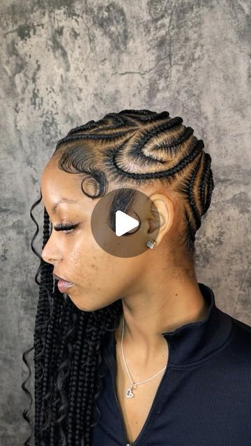 Braid Styles For Black Women 2024, Lemonade Stitch Braids, Goddess Lemonade Braids With Curls, Cute Quick Braided Hairstyles Black Hair, Stitch Boho Braids, Stitch Lemonade Braids, Lemonade Braids Boho, Lemonade Boho Braids, Side Lemonade Braids