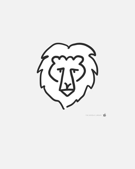 Lion drawing #simpledrawing Lion Stick And Poke, Lions Drawing Easy, Small Lion Drawing, Lion Head Drawing Simple, Cartoon Lion Tattoo, Lion Sketch Simple, Cartoon Lion Drawing, Lion Easy Drawing, Simple Lion Drawing