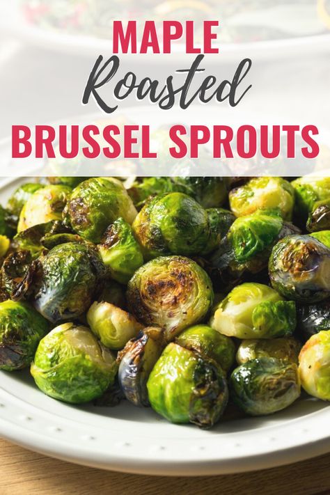 Maple roasted Brussel Sprouts are one of the best vegetable side dishes. With the soft inside and crispy outside, this dish is unmatched. Ways To Cook Brussel Sprouts, Roasted Brussel Sprouts Oven, Roasted Brussels Sprouts Recipe, Sprouts Recipes, Brussel Sprout Recipes Roasted, Sprouts Recipe, Vegetable Platter, Vegetable Side Dishes Recipes, Roasted Brussel