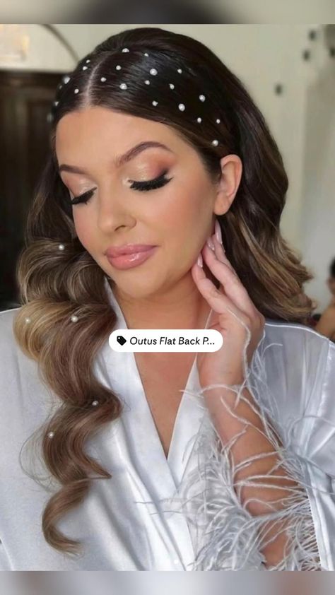 Hair style New trending girls 2023 Updo Prom, Burgundy Makeup, Bridal Hair Down, Prom Hairstyle, Hairstyles Prom, Simple Prom Hair, Tutorial Ideas, Bridal Hair Updo, Prom Hairstyles For Long Hair