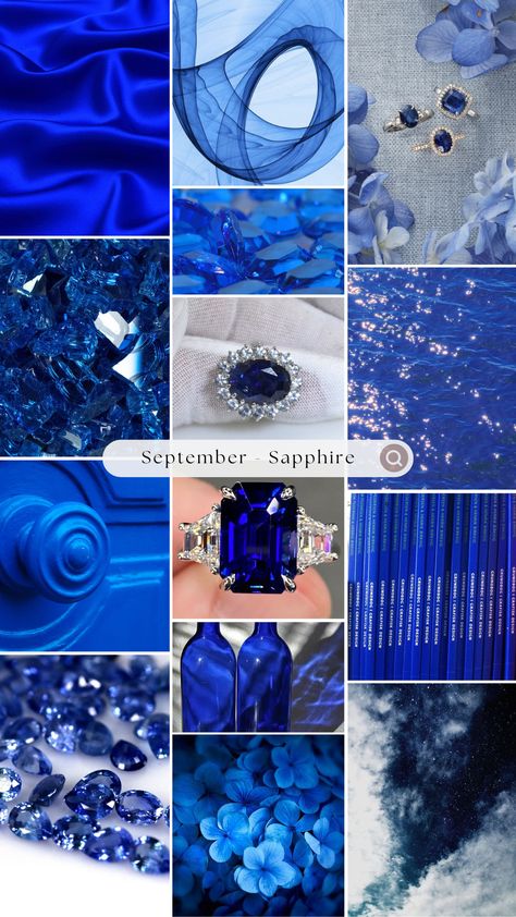 Sapphire Aesthetic, September Magick, Birth Month Stones, Dtiys Challenge, September Wallpaper, Birth Stones, September Sapphire, Steampunk Couture, Happy September