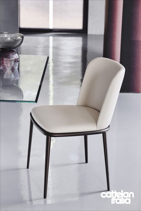 Contract Interior Design, Cattelan Italia, Leather Side Chair, Dining Room Chairs Modern, Modern Dining Room, Leather Chair, Modern Dining, Interior Design Projects, Modern Chairs