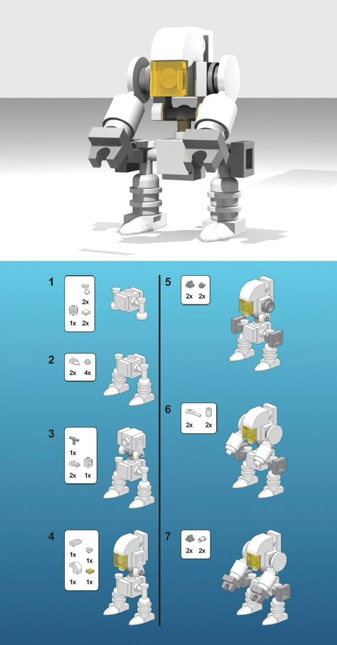 Lego Hacks, Lego Bots, Instructions Lego, Construction Lego, Micro Lego, Lego Diy, Lego Activities, Lego Mechs, Amazing Lego Creations