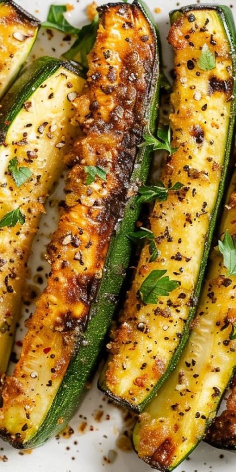 This easy zucchini recipe is a perfect way to enjoy the bountiful harvest of summer zucchinis. The dish is light and refreshing, with a hint of herbs and garlic that elevate the flavor of the zucchinis. Roasted Zucchini Recipes, Zucchini Side Dish Recipes, Easy Goulash Recipes, Zucchini Side Dishes, Easy Zucchini Recipes, Roasted Zucchini, Roast Zucchini, Zucchini Recipe, Roasted Vegetable Recipes