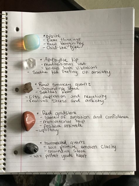 Crystals List, Crystal Notebook, Crystal Journal, Crystals Meaning, Chemistry Projects, Witch Things, Crystal Healing Chart, Spell Jars, Tourmalated Quartz