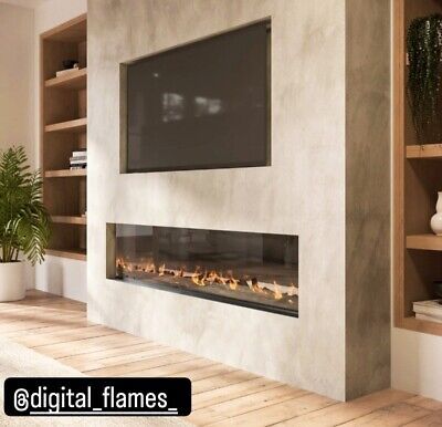 Wall Electric Fireplace, Fireplace Feature, Wall Mounted Electric Fires, Log Bed, Wall Fireplace, Wall Fires, Fireplace Suites, Tv Wand, Electric Fire