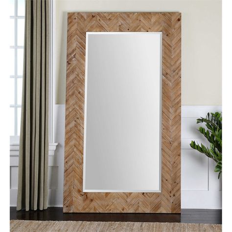 Stately Chevron Mirror - Shades of Light Chevron Mirror, Uttermost Mirrors, Leaner Mirror, Wooden Mirror, Framed Mirror, Rectangle Mirror, Mirror Frame, Mirrors For Sale, Wood Mirror