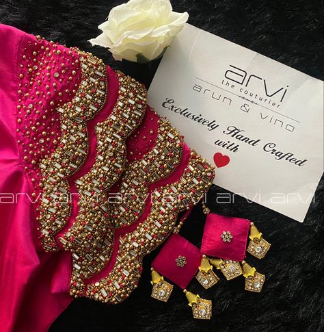 Arvi The Couturier Blouse Designs, Arvi The Couturier, Blouses 2023, Mirror Work Blouse Design, Blouse Designs High Neck, Latest Bridal Blouse Designs, Best Blouse Designs, Aari Blouse, Wedding Saree Blouse Designs