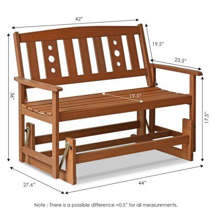 Furinno Tioman Outdoor Dark Red Meranti Wood 44 in. New Mexico Glider | Hayneedle Rocking Bench, Outdoor Glider, Solid Wood Benches, Teak Oil, Sunny Afternoon, Read A Book, Wood Bench, Outdoor Bench, Tropical Islands