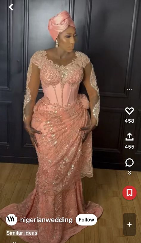 Model Gown, Nigerian Traditional Wear, George Styles, Asoebi Dress, Stella Fashion, Nigerian Lace Dress, Eid Ideas, Kitenge Designs, Nigerian Lace Styles Dress