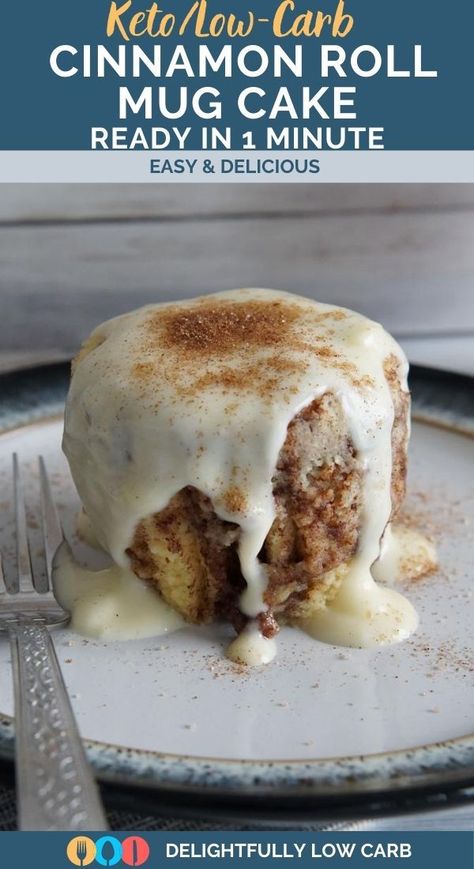 Low Carb Recipes Casserole, Keto Coffee Mug Cake Recipe, Low Carb Easy Breakfast Ideas, Low Carb Cinnamon Roll Mug Cake, Low Carb Single Serve Dessert, Keto Healthy Dinner, 90 Second Cinnamon Roll Keto, Keto Breakfast Cake, George Stella Low Carb Recipes