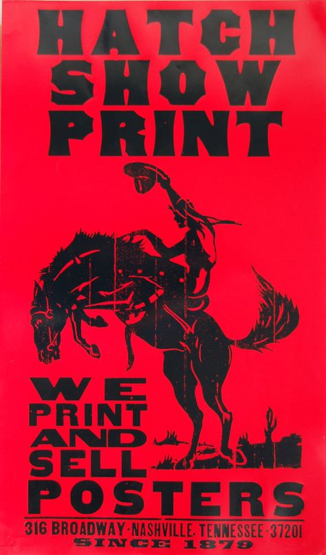 Wood Type Poster, Hatch Show Print, Poster Design Ideas, Western Posters, Bucking Bronco, Merch Design, Bike Poster, Concert Poster, Vintage Americana