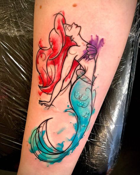 Tattoos Feather, Tattoos Feminine, Little Mermaid Tattoo, Masculine Tattoos, Tattoos Love, Mermaid Tattoo Designs, Ariel Mermaid, Religious Tattoos, Delicate Tattoo