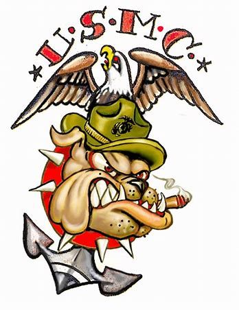 Oorah Marines, Usmc Bulldog, Marine Corps Tattoos, Usmc Tattoo, Usmc Mom, Usmc Wife, Marine Tattoo, Rip Dad, Once A Marine