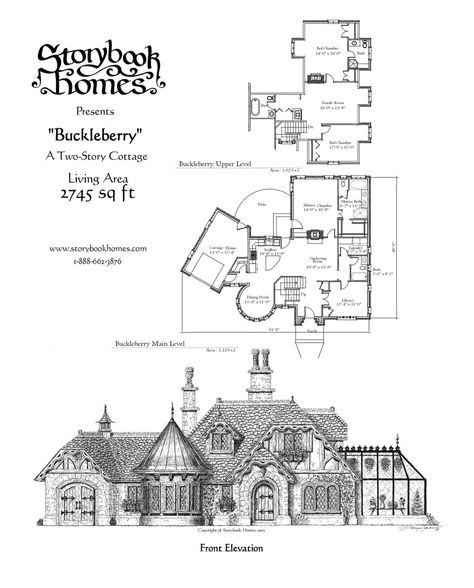 Cottage Blueprints, Storybook House Plan, Storybook House, Storybook Homes, Basement House Plans, Cottage Floor Plans, House Plans One Story, Vintage House Plans, Casa Country