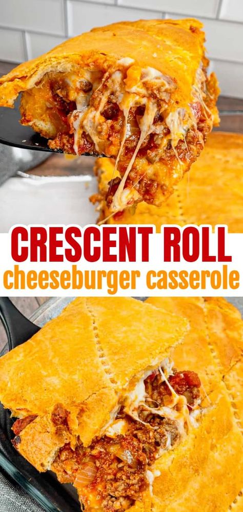 Crescent Roll Recipes Dinner, Cheeseburger Casserole Recipe, Beef Recipe Instant Pot, Ground Beef Dinner, Pillsbury Crescent, Ground Beef Casserole Recipes, Chicken Alfredo Recipes, Cheeseburger Casserole, Crescent Roll Recipes