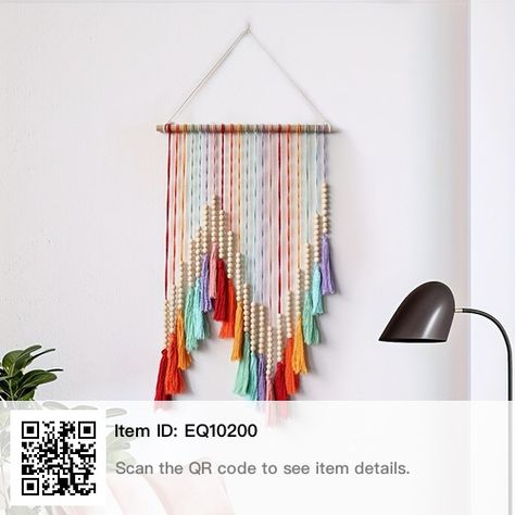 Macromay Wall Hanging, Diy Boho Art, Rainbow Macrame Wall Hangings, Unique Art Decor, Hamptons Art, Yarn Hanging, Rainbow Macrame, Macrame Tapestry, Hanging Diy