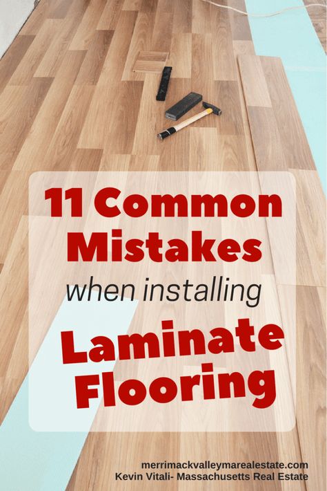 Laminate flooring has grown in popularity over the past decade or so.  Simulation of exotic woods and patterns combined with its cost effectiveness make an options for some homeowners over hardwoods. Because of the ease of installation, laminate floors can be the DIY'ers flooring of choice.   It also makes it a great choice to do a quick flooring makeover when it comes time to prepare your home for sale.  A new laminate floor can capture a buyers attention. As a real estate agent I see a lot of Lantai Vinil, Laminate Flooring Diy, Laying Laminate Flooring, Installing Laminate Flooring, Floor Makeover, Lvp Flooring, Laminate Floors, Budget Apartment, Cool Wood Projects