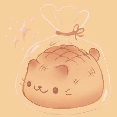 Kawaii Cat Aesthetic, Melon Bun, Chibi Food, 귀여운 음식 그림, Arte 8 Bits, Cute Food Drawings, Food Drawings, Little Drawings, Cute Food Art