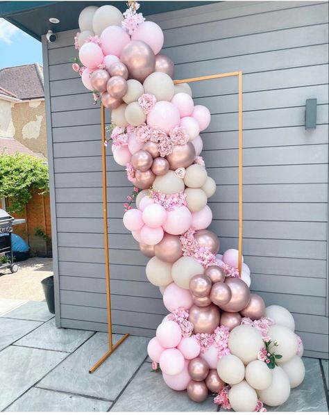 Balloon Archway, Mermaid Birthday Party Decorations, Birthday Ideas For Her, Balloon Stands, Baby Birthday Party Girl, Baby Shower Theme Decorations, Elegant Baby Shower, Diy Balloon Decorations, Moms Crafts