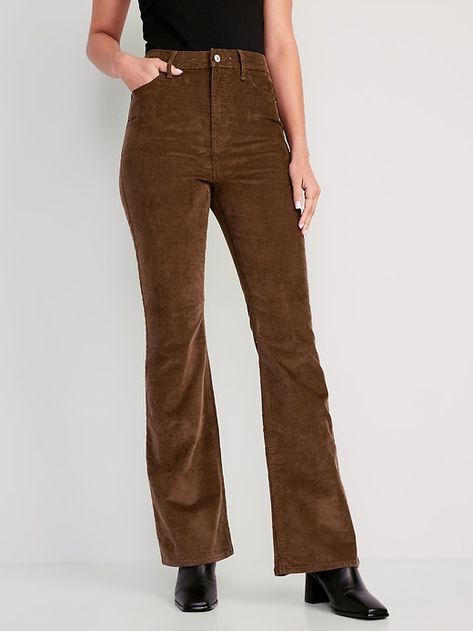 Saw this on Old Navy: Brown Corduroy Pants, Pants Brown, Fashion Mood Board, High Waisted Flares, Brown Corduroy, Fall Favorites, Hold You, Fashion Icon, Christmas 2023