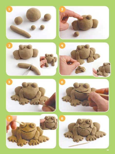 Clay Projects For Kids, Kids Clay, Ceramic Frogs, Pottery Animals, Sand Play, Kids Pottery, Dover Publications, Pottery Handbuilding, Clay Crafts Air Dry