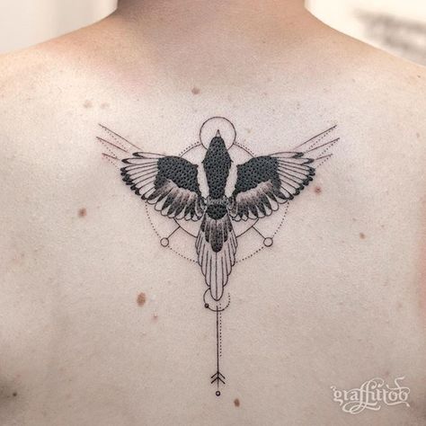 Magpie Tattoo, Borboleta Tattoo, Tatoo Inspiration, Armband Tattoos, Sternum Tattoo, Bird Tattoo, Design Painting, Sister Tattoos, Simplistic Tattoos