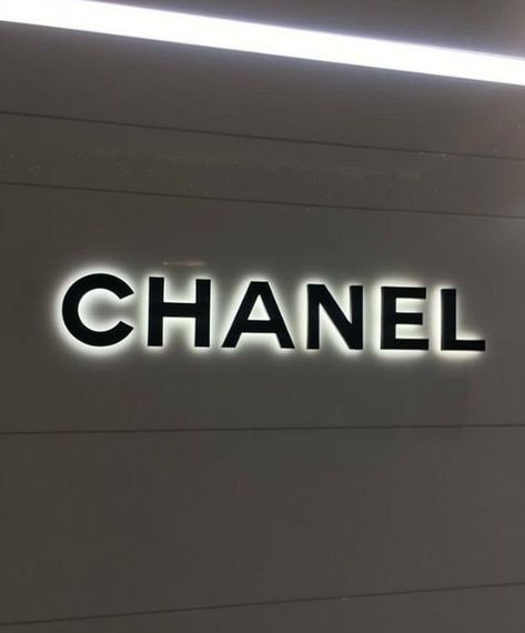 Expensive Makeup Brands, Expensive Girl, Chanel Sign, White Aesthetic Photography, Chanel Poster, Chanel Aesthetic, Channel Logo, Chanel Brand, Custom Wall Decor