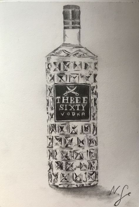 Vodka Drawing, Drawing Pencil, Vodka Bottle, Pencil Drawings, Vodka, Pencil, Drinks, Drawings