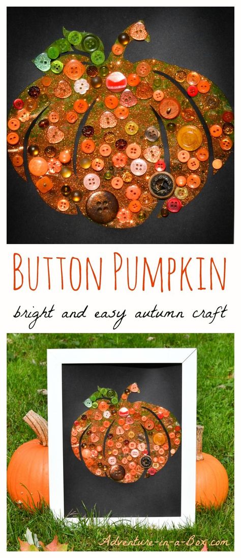 Button Pumpkin: Autumn Craft for Children Easy Autumn Crafts For Kids, Easy Autumn Crafts, Button Pumpkin, Autumn Crafts For Kids, Craft For Children, Autumn Craft, Pumpkin Craft, Easy Fall Crafts, Fall Crafts For Kids