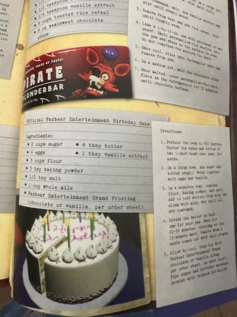 Fnaf Food Recipes, Fnaf Party Food Ideas, Fnaf Recipes, Fnaf Cookbook, Fnaf Themed Snacks, Fnaf Snacks, Fnaf Food Ideas, Fnaf Themed Birthday Party, Fnaf Birthday Cake