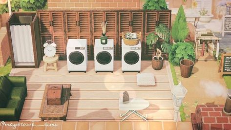 Acnh Cute Island Inspiration, Outdoor Laundry Area, Animal Crossing Cafe, Pokemon Mew, Animal Crossing 3ds, Animal Crossing Funny, Animal Crossing Qr Codes Clothes, Animal Crossing Wild World, Island Theme