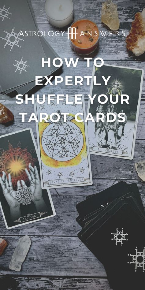 Tarot cards lay out on a wooden table. How To Shuffle A Tarot Deck, Tarot Card Shuffle, Tarot Shuffling Methods, Shuffling Tarot Cards, Tarot Shuffle, How To Shuffle Tarot Cards, Shuffle Tarot Cards, Tarot Spreads For Guidance, Tarot Spreads For Love