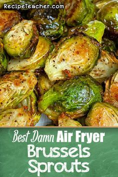 Air fryer Brussels sprouts seasoned to perfection with Parmesan cheese and ranch seasonings. Crispy on the outside, tender on the inside and full of awesome flavors everyone will love. Crispy Brussel Sprouts Air Fryer, Air Fryer Brussel Sprouts, Air Fryer Brussels Sprouts, Crispy Brussel Sprouts, Air Fryer Recipe, Air Fried Food, Air Fryer Oven Recipes, Air Fry Recipes, Sprout Recipes